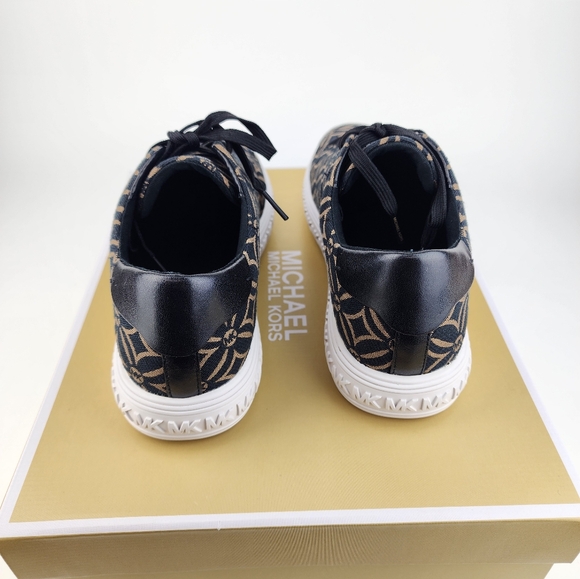 Michael Kors Grove Lace Up Jaquard Sneaker Husk Multi Choose Size New in Box - Picture 4 of 7
